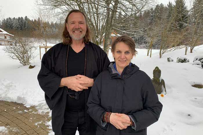 Zen-Meisterin Doris Zölls zu Besuch im Zen-Kloster Buchenberg 
